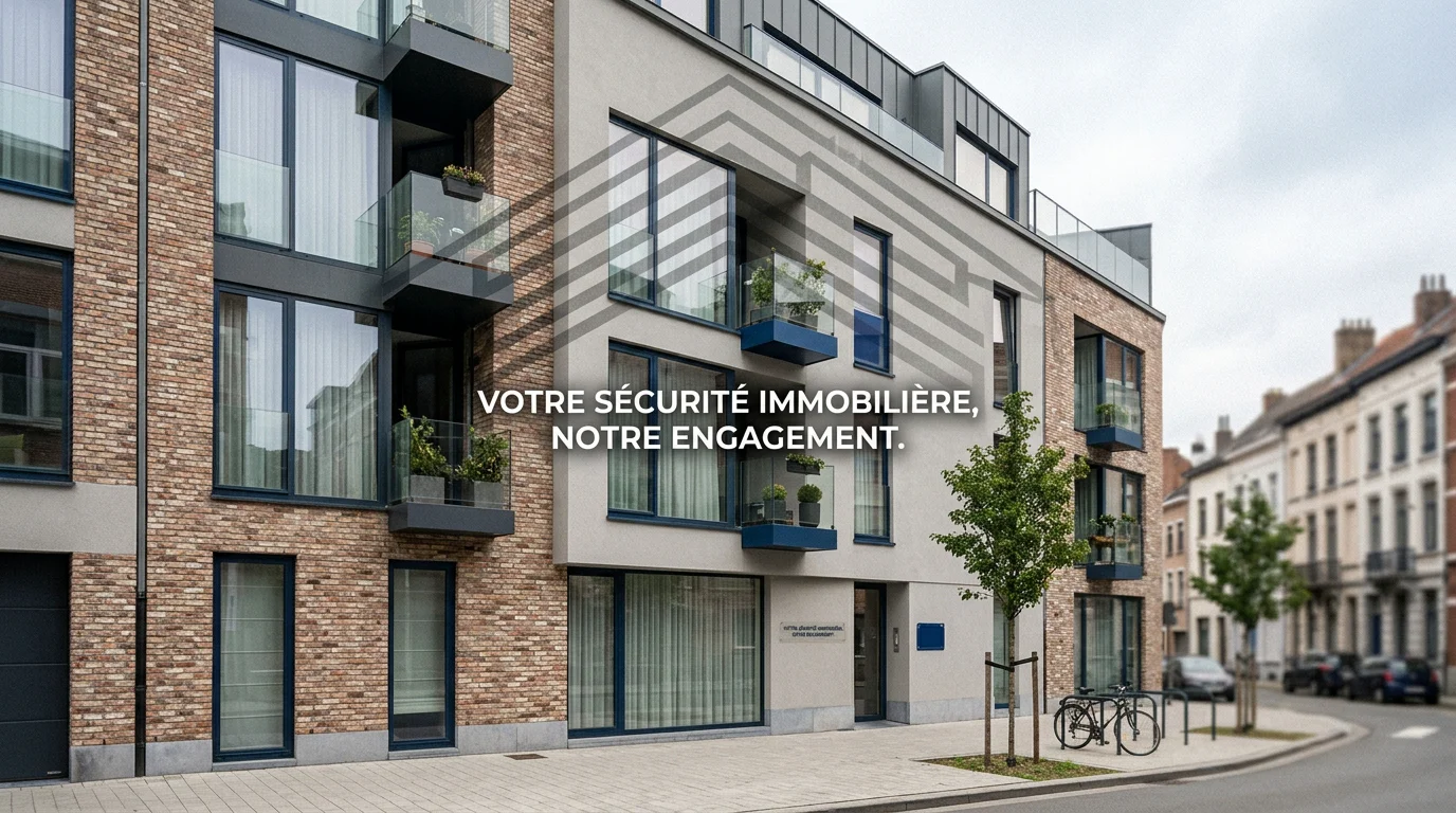 Immeuble à appartements à Bruxelles illustrant la protection financière du syndic de copropriété