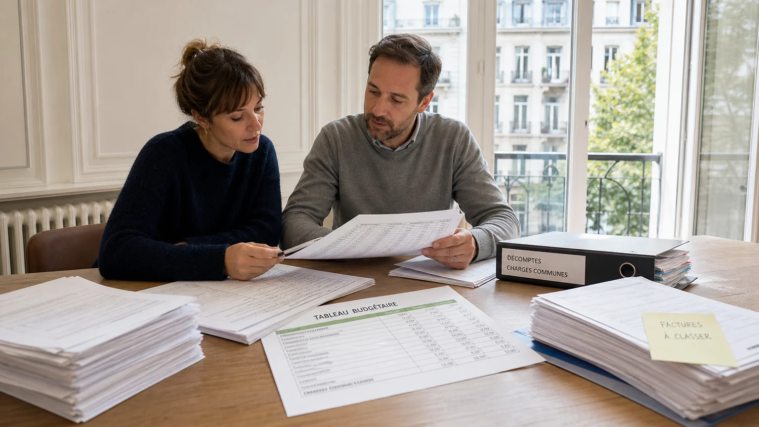 Lecture conjointe de documents comptables de copropriété à Bruxelles
