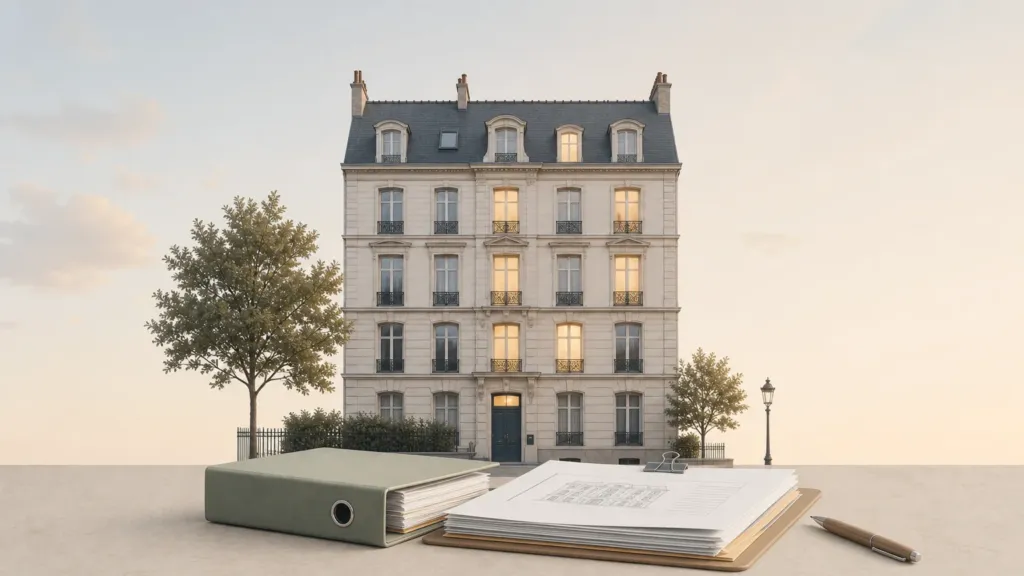 Immeuble résidentiel représentant la gestion d’une copropriété à Bruxelles