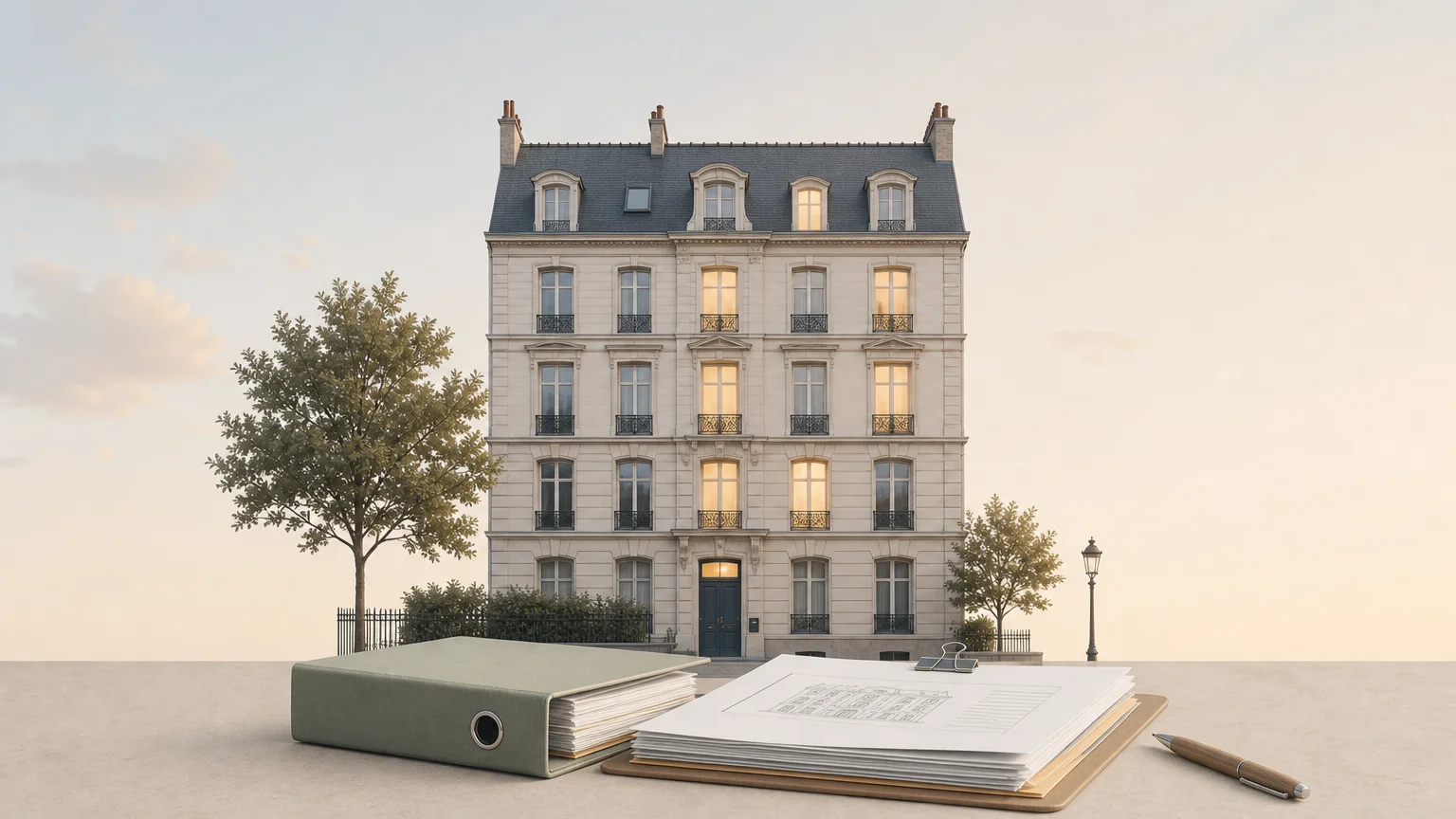 Immeuble résidentiel représentant la gestion d’une copropriété à Bruxelles